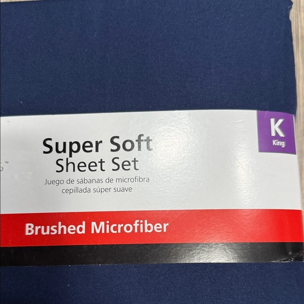 Mainstays Super Soft Navy Sheet Set